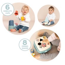 Desarrollo de la motricidad - Cesta didáctica con velero y torre plegable Awakenings y set de baño Little Smoby con 8 cubos y 6 tazas para la motricidad fina a partir de 12 meses_2