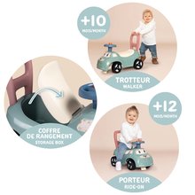 Odrážadlá od 10 mesiacov - Odrážadlo a chodítko s klaksónom Auto Ride On Little Smoby ergonomicky tvarované s úložným priestorom pod sedadlom od 10 mes_2