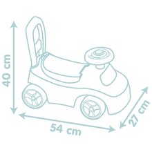 Guralice za djecu od 10 mjeseci - Održač i hodalica s klaksonom Auto Ride On Little Smoby ergonomski oblikovano s prostorom za pohranu ispod sjedala od 10 mj_5