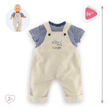 Oblečení pro panenky - Oblečení T-Shirt & Ecru Overalls Loire Riverside Mon Grand Poupon Corolle pro panenku 36 cm od 24 měsíců_2