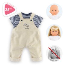 Oblečení pro panenky - Oblečení T-Shirt & Ecru Overalls Loire Riverside Mon Grand Poupon Corolle pro panenku 36 cm od 24 měsíců_3