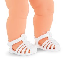 Játékbaba ruhák - Cipellők Sandals White Mon Grand Poupon Corolle 36 cm játékbabára 24 hó-tól_0