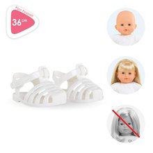 Oblečenie pre bábiky - Topánky Sandals White Mon Grand Poupon Corolle pre 36 cm bábiku od 24 mes_0