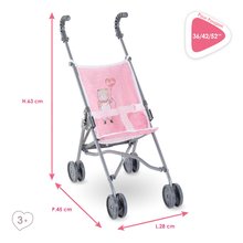 Wózki od 18 miesięcy - Wózek składany Umbrella Stroller Różowy Mon Grand Poupon Corolle dla lalki 36-52 cm_3