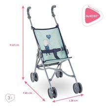 Vozički od 18. meseca - Voziček zložljiv Umbrella Stroller Sauge Mon Grand Poupon Corolle za 36-52 cm punčko_2