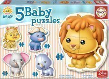 Bébi puzzle - Bébi puzzle Dzsungel állatkái Educa 5 fajta képpel 24 hó-tól_0