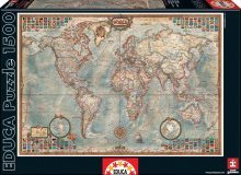 Puzzle 1500 dílků - Puzzle Politická mapa světa Educa 1 500 dílků_1