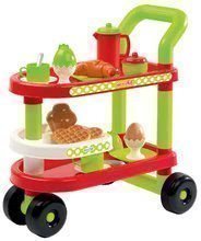 Kuhinje za otroke kompleti - Komplet rdeča kuhinja Tefal Studio Smoby elektronska z zvoki in servirni voziček z zajtrkom 100% Chef_1