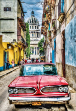 Puzzle 1000 dielne - Puzzle Genuine Vintage car in old Havana Educa 1000 dielov od 12 rokov_0