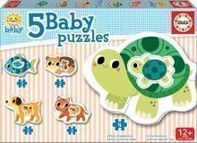 Puzzle pro nejmenší - Puzzle pro nejmenší Baby 5 Educa – Zvířátka s želvou od 12 měsíců_0