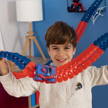 Autopistas - Pista de coches flexible Spidey Marvel Flextreme Set Asst Smoby 2 tipos de cochecito electrónico 184 piezas de pista 4,40 m de longitud con telaraña a partir de 4 años_0