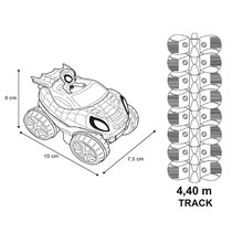 Piste de mașini - Pistă auto flexibilă Spidey Marvel Flextreme Set Asst Smoby 2 modele cu mașinuță electronică 184 de piese lungime de 4,40 m cu pânză de păianjen, de la 4 ani_3