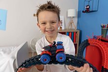 Circuits de voitures - Circuit de voiture flexible Spidey Marvel Flextreme Set Spin Morales Smoby avec voiture électronique 184 pièces 4,40 m de longueur avec toile d'araignée à partir de 4 ans_1