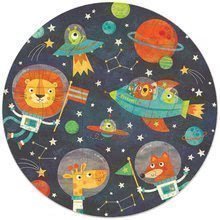 Dětské puzzle do 100 dílků - Puzzle pro nejmenší kulaté The Space Round Educa zvířátka ve vesmíru 28 dílů 48 cm průměr_0
