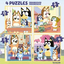 Puzzle progresiv pentru copii - Puzzle Bluey Progressive Educa 12-16-20-25 piese în valiză de la 3 ani_0