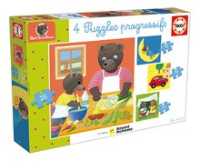 Puzzle progresiv pentru copii - Puzzle Petit Ours Brun Progressive Educa 12-16-20-25 piese de la 5 ani EDU19884_2