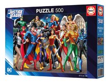 Puzzle 500-dijelne - Puzzle Justice League DC Comics Educa 500 dielov a Fix lepidlo od 11 rokov EDU19913_2