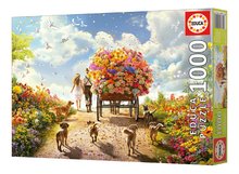 1000 delne puzzle - Puzzle Carrying Flowers Educa 1000 dielov a Fix lepidlo od 11 rokov EDU19921_1