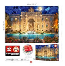 1000 delne puzzle - Puzzle Fontana Di Trevi Rome Educa 1000 dielov a Fix lepidlo od 11 rokov EDU19923_1