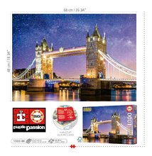 Svietiace puzzle  - Puzzle Tower Bridge London Neon Educa svetielkujúce 1000 dielov a Fix lepidlo_1