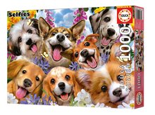 1000 delne puzzle - Puzzle Puppies Selfie Educa 1000 dielov a Fix lepidlo od 11 rokov EDU19931_1