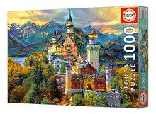 1000 delne puzzle - Puzzle Neuschwanstein Castle Educa 1000 dielov a Fix lepidlo od 11 rokov EDU19933_1