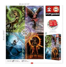 Puzzle 1500 dielne - Puzzle Elemental Magic Star Chart Anne Stokes Educa 1500 dielov a Fix lepidlo_1