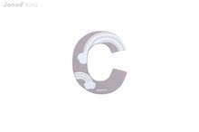 Dekorace do dětských pokojů - Dřevěné písmeno C ABCDeco Janod lepící 9 cm šedé/hnědé od 3 let_0