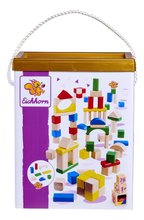 Bloques de madera - <p>Bloques de madera de colores y naturales <strong>Wooden Blocks 75 Years Eichhorn</strong></p> 76 piezas de 25 mm de diámetro desde 12 meses_2