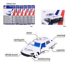 Mașinuțe - Mașinuța French Touch Premium Cars Majorette din metal cu suspensie și card de colecție 7,5 cm lungime 6 tipuri diferite_2