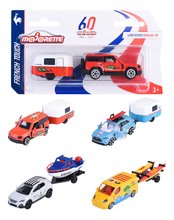 Toy cars - Autíčko s prívesom French Touch Trailer Majorette kovové s odpružením dĺžka 7,5 cm 4 rôzne druhy MJ2055014_3