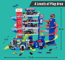 Garage - Garage mit motorisiertem Aufzug 6-stöckiges Super Chase Center Majorette mit Ton und Licht elektronischer Zug mit 4 Autos ab 5 Jahren_3