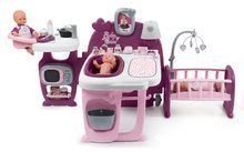 Kuchyňky pro děti sety - Set kuchyňka elektronická Tefal Studio 360° XXL Bubble Smoby mrkvová a domeček pro panenku s nosítkem Violette Baby Nurse Large Doll's Play Center_2