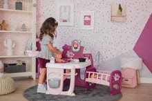 Kuchyňky pro děti sety - Set kuchyňka elektronická Tefal Studio 360° XXL Bubble Smoby mrkvová a domeček pro panenku s nosítkem Violette Baby Nurse Large Doll's Play Center_3