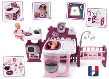 Domčeky pre bábiky - Domček pre bábiku Violette Baby Nurse Large Doll's Play Center Smoby trojkrídlový s 23 doplnkami (kuchynka, kúpelňa, spálňa)_4