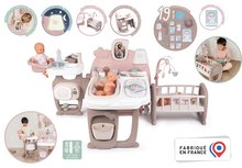 Domčeky pre bábiky - Domček pre bábiku Large Doll's Play Center Natur D'Amour Baby Nurse Smoby trojkrídlový s 23 doplnkami (kuchynka, kúpelňa, spálňa)_1