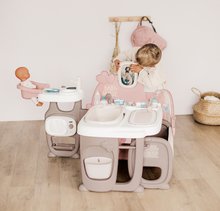 Domčeky pre bábiky - Domček pre bábiku Large Doll's Play Center Natur D'Amour Baby Nurse Smoby trojkrídlový s 23 doplnkami (kuchynka, kúpelňa, spálňa)_3