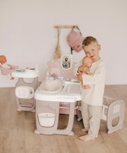 Domčeky pre bábiky - Domček pre bábiku Large Doll's Play Center Natur D'Amour Baby Nurse Smoby trojkrídlový s 23 doplnkami (kuchynka, kúpelňa, spálňa)_4