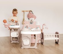 Domčeky pre bábiky - Domček pre bábiku Large Doll's Play Center Natur D'Amour Baby Nurse Smoby trojkrídlový s 23 doplnkami (kuchynka, kúpelňa, spálňa)_3