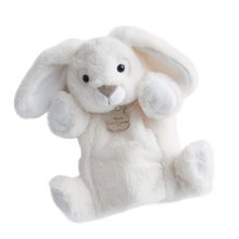 Iepuraș de pluș pentru teatru de păpuși Bunny Puppet Histoire d’ Ours alb 25 cm de la 0 luni