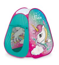 Kinderzelt Einhorn Unicorn Pop Up Mondo mit runder türkiser Tasche