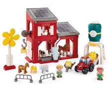 Abrick építőkockák - Építőjáték Ökobarát farm napelemekkel Abrick Écoiffier 2 figurával állatokkal és traktorral 18 hó-tól_1