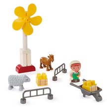 Abrick építőkockák - Építőjáték Ökobarát farm napelemekkel Abrick Écoiffier 2 figurával állatokkal és traktorral 18 hó-tól_2