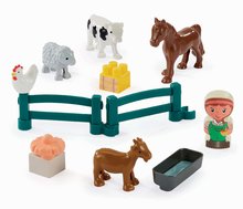 Otroške kocke Abrick - Stavbna kmetija tradicionalna z avtomobilčkom Abrick Écoiffier a 2 figurici s 5 živalmi od 18 mesecev ECO2981_1