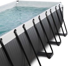 Obdélníkové bazény  - Bazén s krytem a pískovou filtrací Black Leather pool Exit Toys ocelová konstrukce 540*250*122 cm černý od 6 let_2