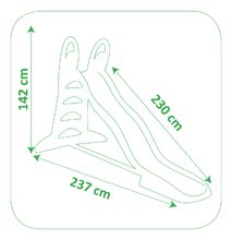 Skluzavky pro děti - Skluzavka Toboggan XL Smoby s dvojitou vlnou a vodou délka 2,3 m_6