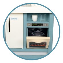 Elektronické kuchyňky - Kuchyňka elektronická Bon Appetit Kitchen Smoby s kávovarem a chladnička s pečicí troubou 23 doplňků 96 cm výška/49 cm pult_0