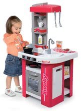 Kuhinje za otroke kompleti - Komplet rdeča kuhinja Tefal Studio Smoby elektronska z zvoki in servirni voziček z zajtrkom 100% Chef_5