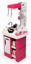 Kuhinje za otroke kompleti - Komplet rdeča kuhinja Tefal Studio Smoby elektronska z zvoki in servirni voziček z zajtrkom 100% Chef_1