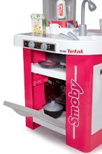 Kuhinje za otroke kompleti - Komplet rdeča kuhinja Tefal Studio Smoby elektronska z zvoki in servirni voziček z zajtrkom 100% Chef_0